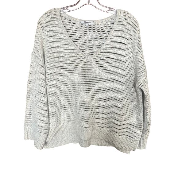 Madewell Seville Rainbow Marled Knit V-Neck Pullover Sweater Sz S - Picture 1 of 5